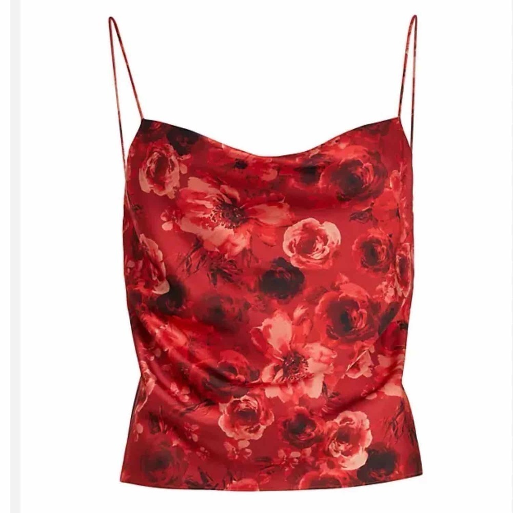 Alice + Olivia Red Floral Camisole